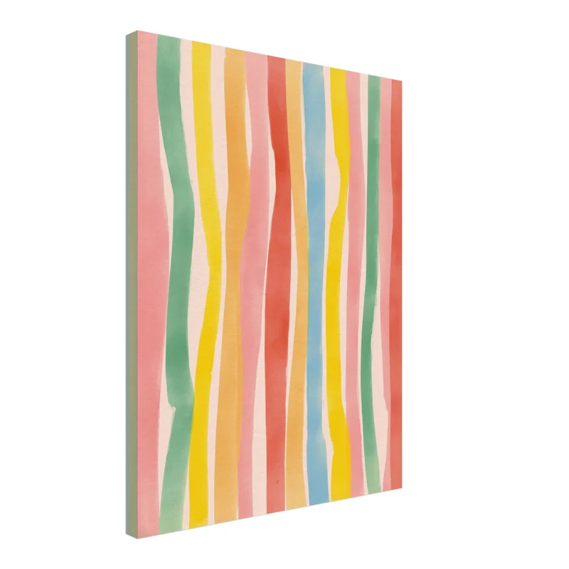 Bunte Streifenmuster Leinwandbild