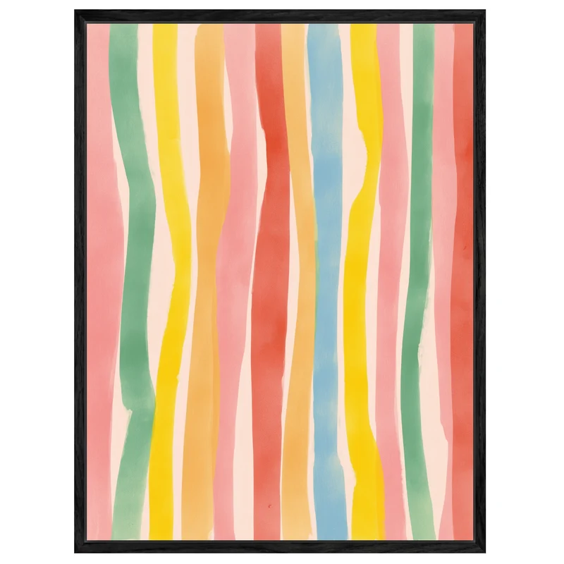Bunte Streifenmuster Leinwandbild