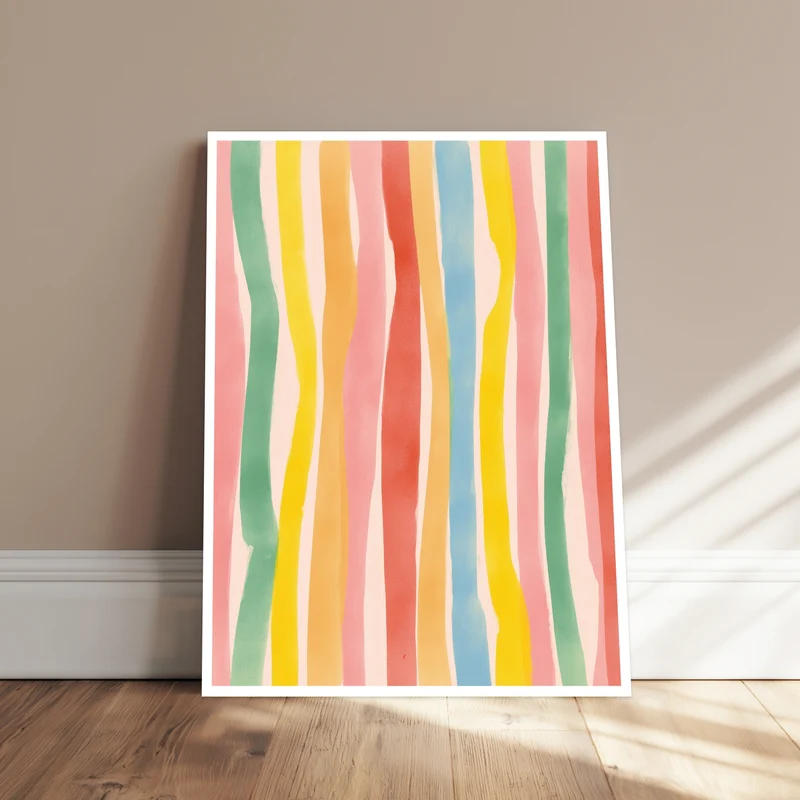 Bunte Streifenmuster Poster