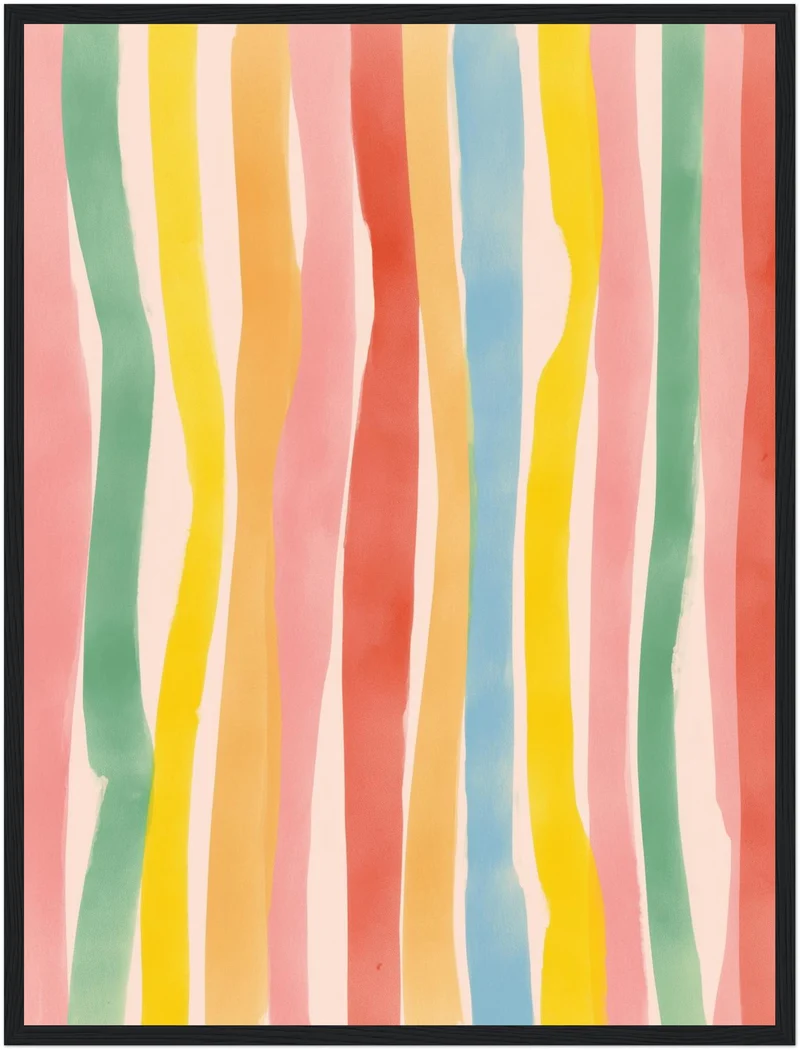 Bunte Streifenmuster Poster