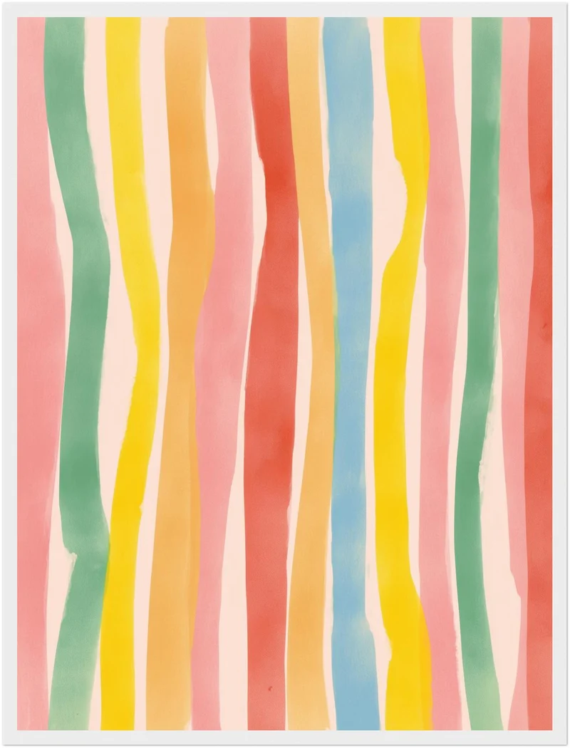 Bunte Streifenmuster Poster