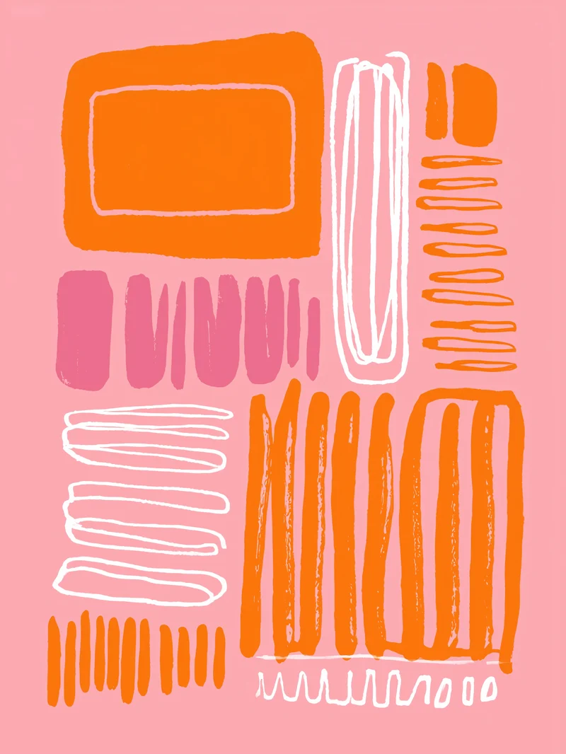 Abstrakte Linienmuster Poster