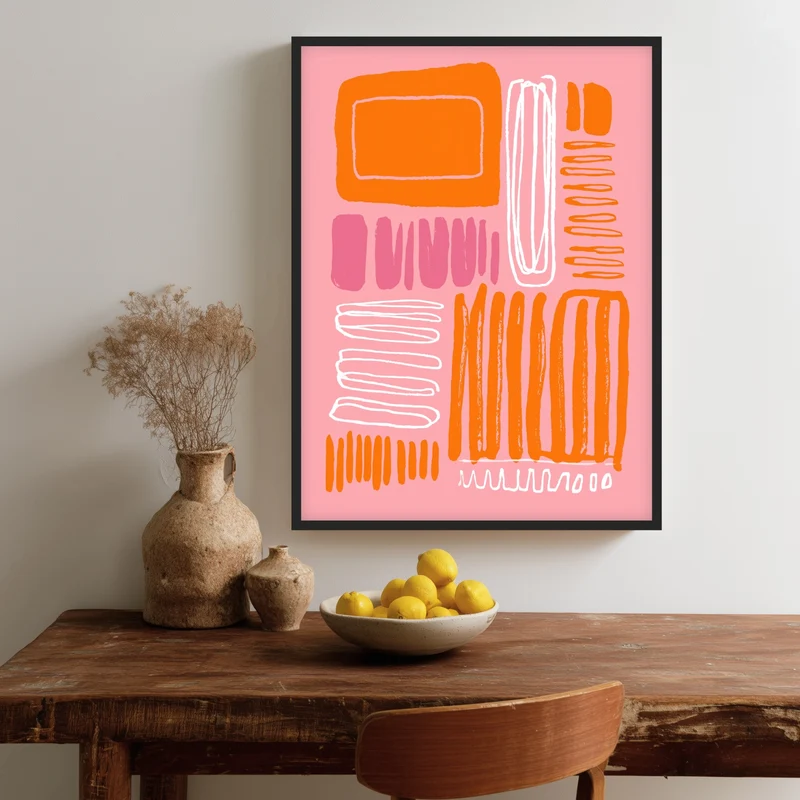 Abstrakte Linienmuster Poster