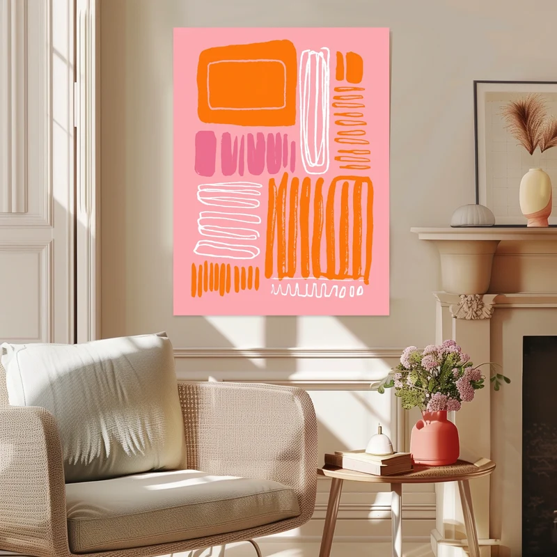 Abstrakte Linienmuster Poster