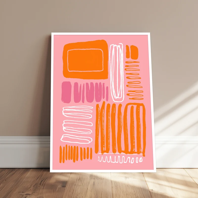 Abstrakte Linienmuster Poster