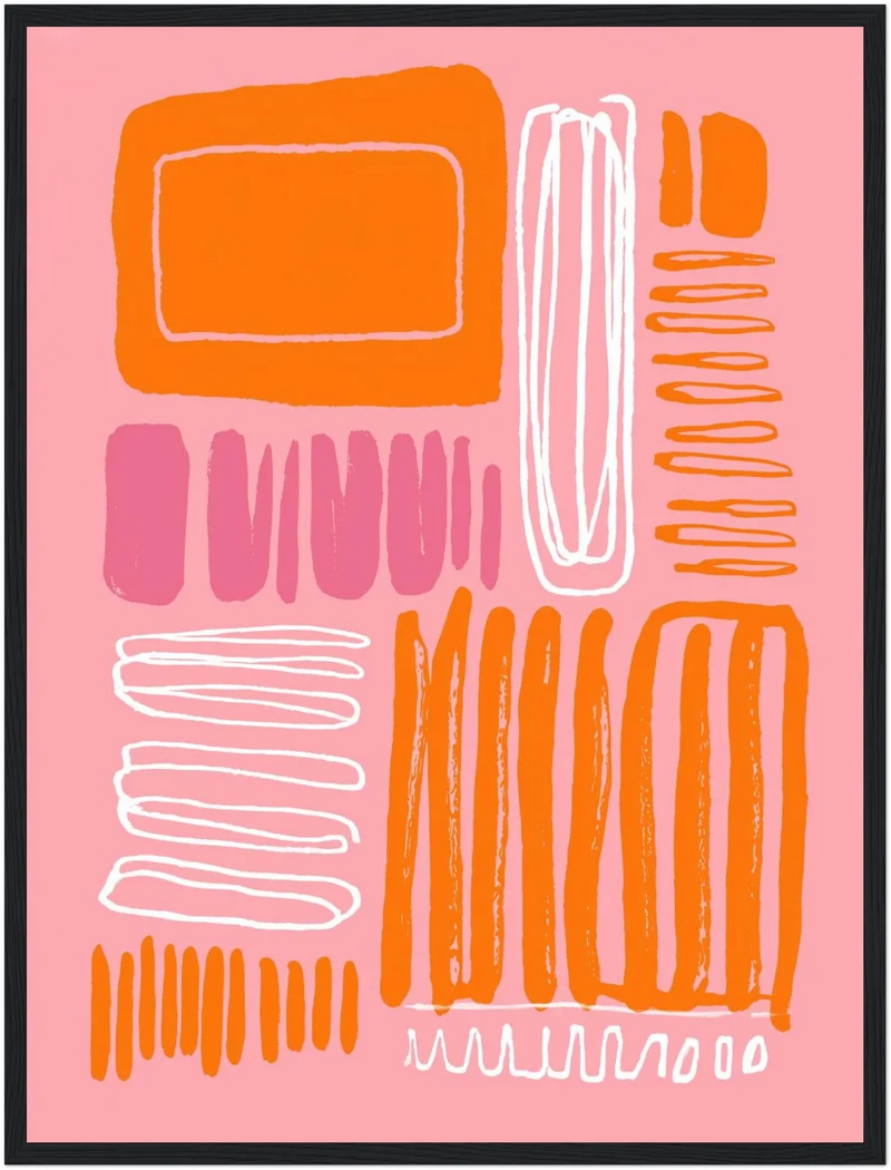 Abstrakte Linienmuster Poster