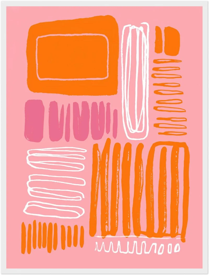 Abstrakte Linienmuster Poster