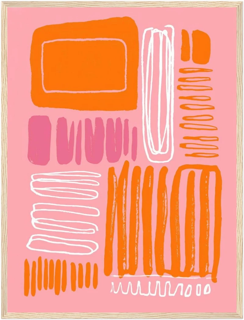 Abstrakte Linienmuster Poster