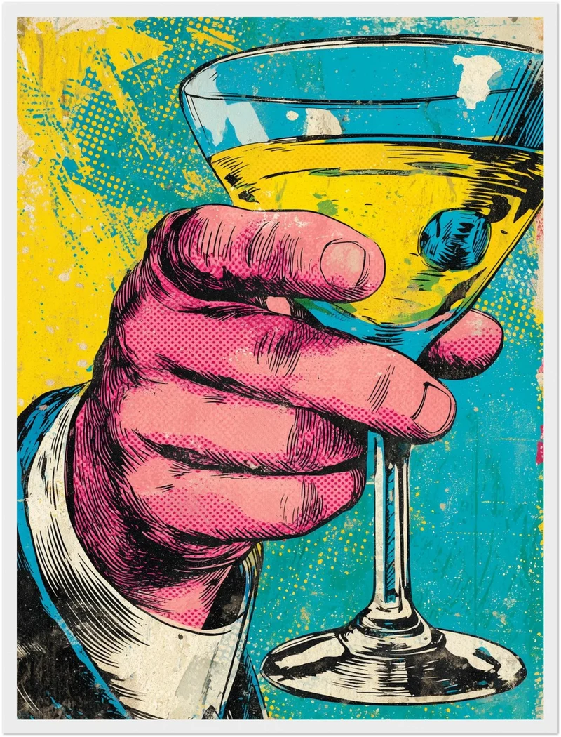 Cocktailglas Poster