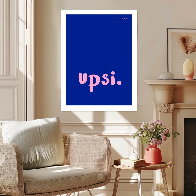 Upsi Schriftzug Leinwand