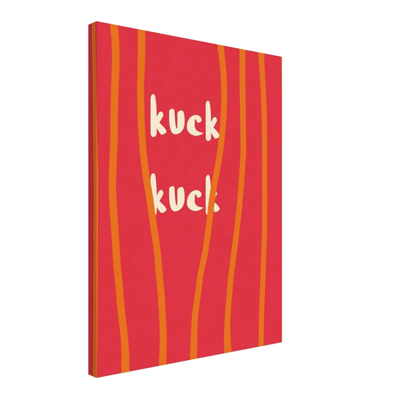 Kuck-Kuck Schriftzug Leinwand