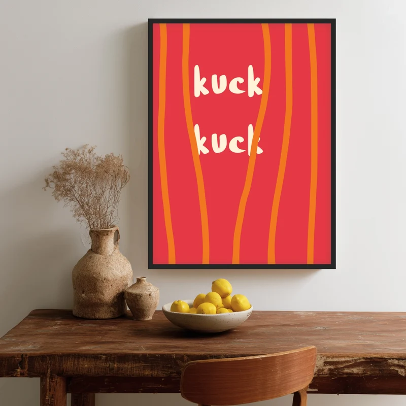 Kuck-Kuck Schriftzug Poster