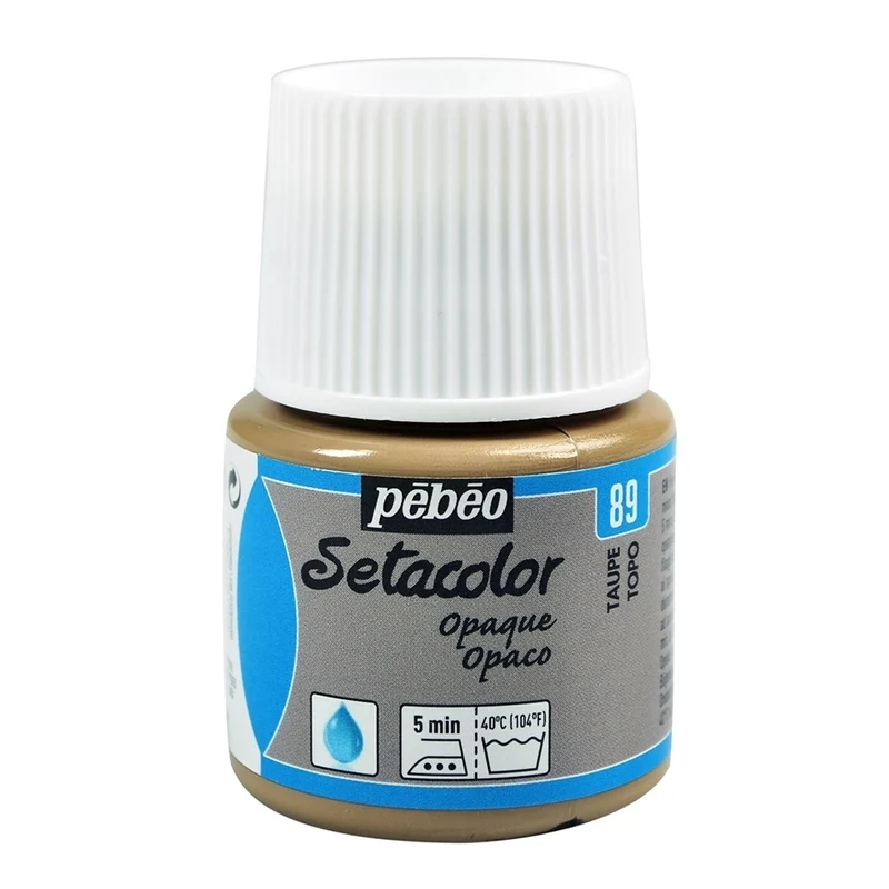 Pebeo - Setacolor Fabric & Textile Paint - Opaque Matt - Taupe - 45ml