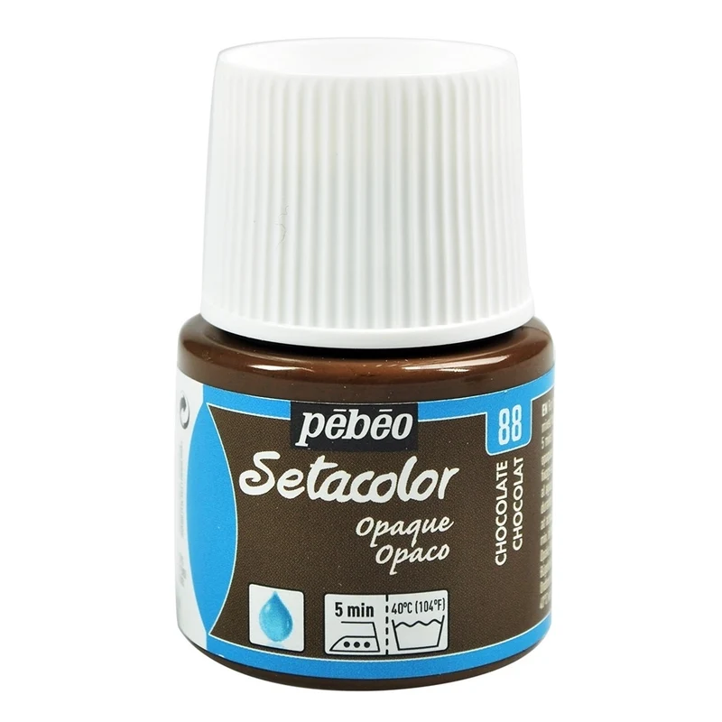 Pebeo - Setacolor Fabric & Textile Paint - Opaque Matt - Chocolate - 45ml