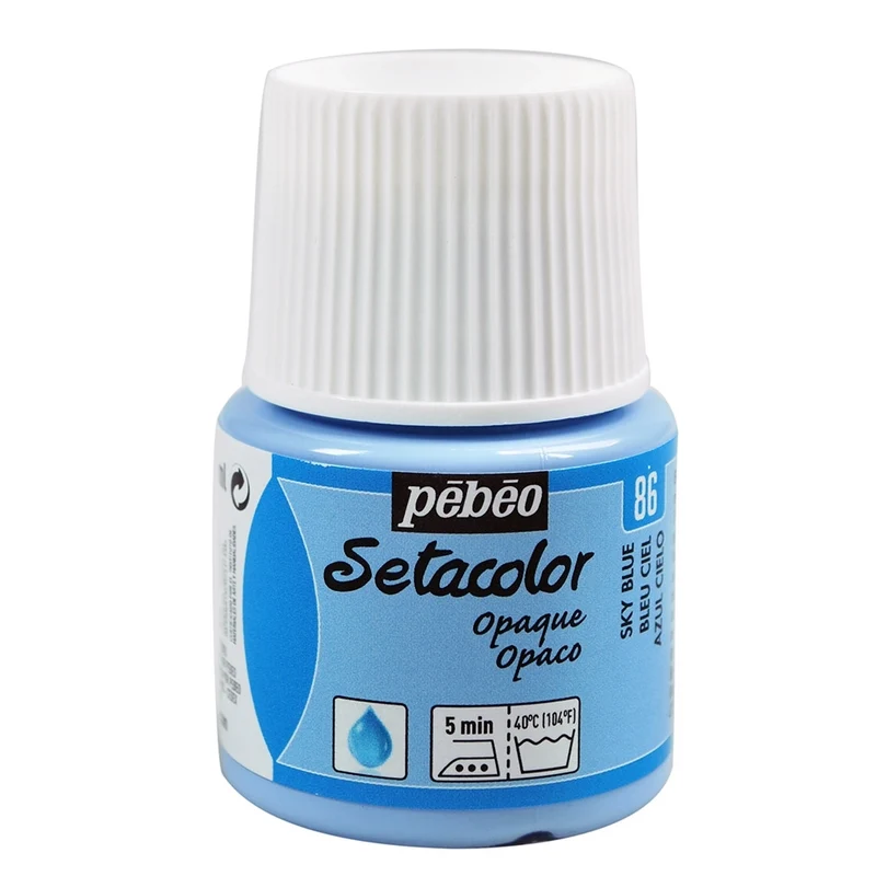 Pebeo - Setacolor Fabric & Textile Paint - Opaque Matt - Sky Blue - 45ml