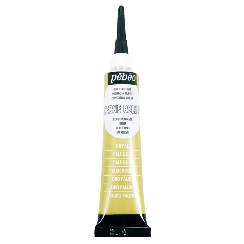 Pebeo - Glass & Tile Outliner - Cerne Relief - Pale Gold 20ml