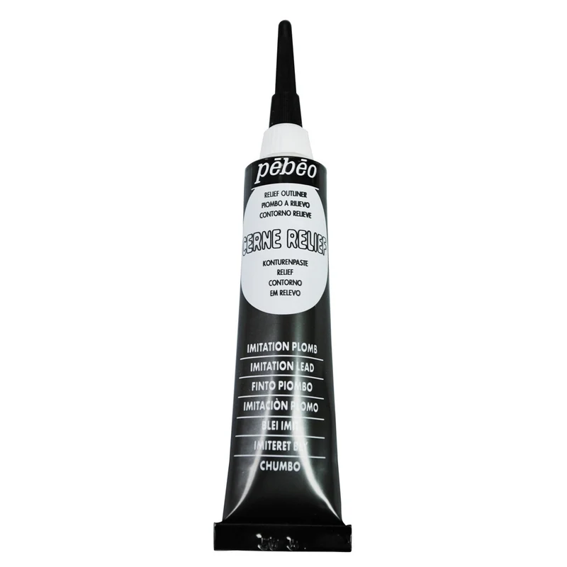 Pebeo - Glass & Tile Outliner - Cerne Relief - Imitation Lead 20ml