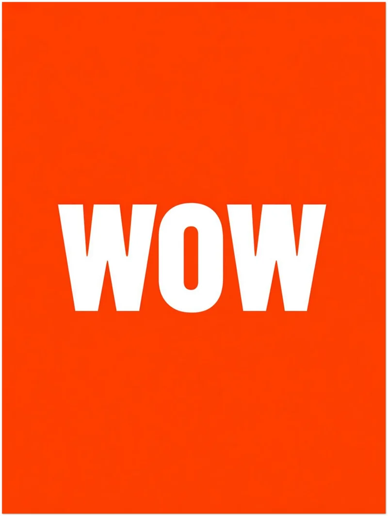 Wow orange Leinwandbild