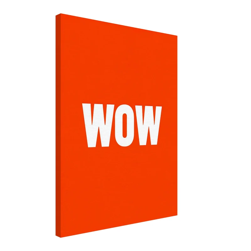 Wow orange Leinwandbild