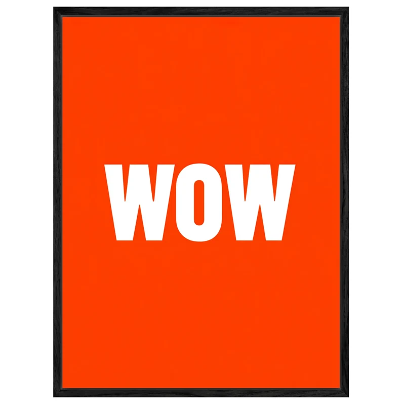 Wow orange Leinwandbild