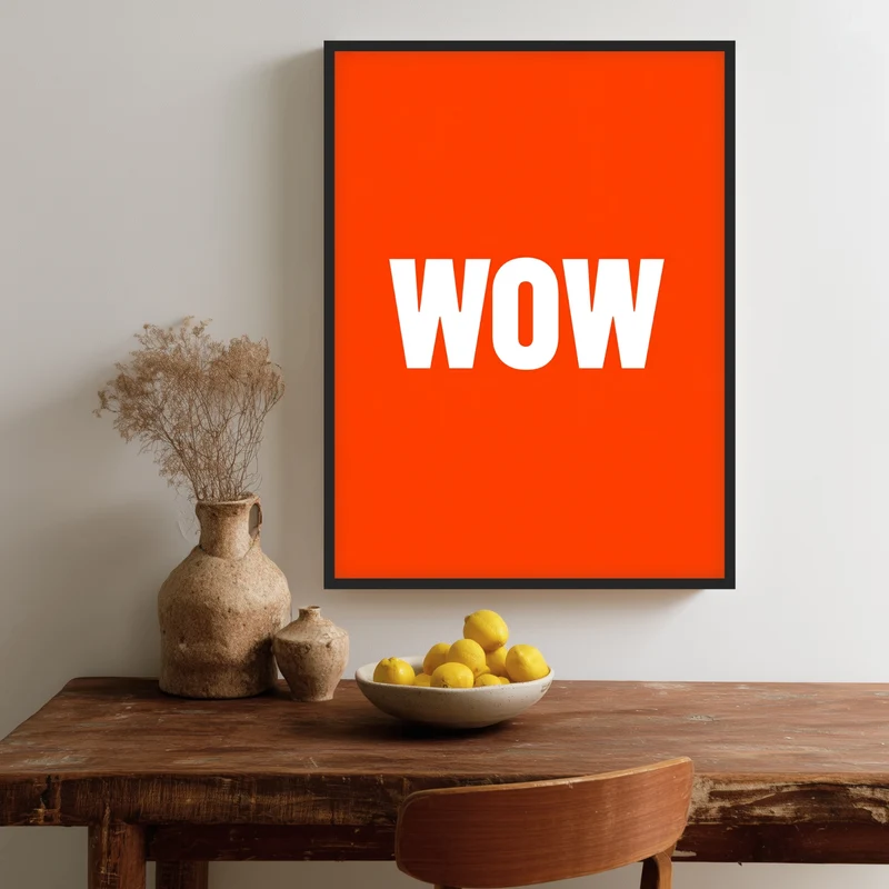 Wow orange Poster