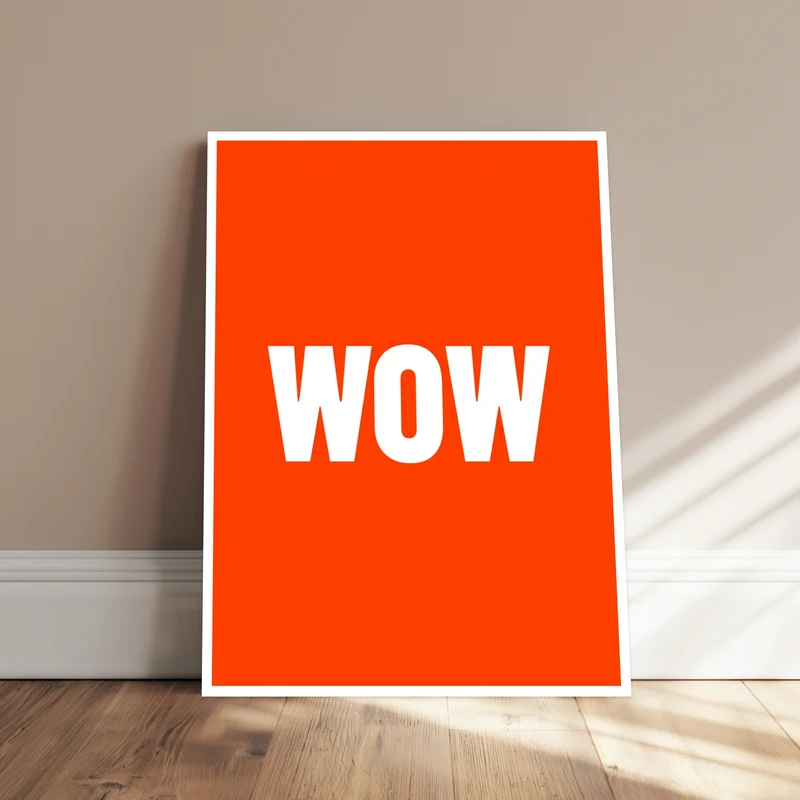 Wow orange Poster