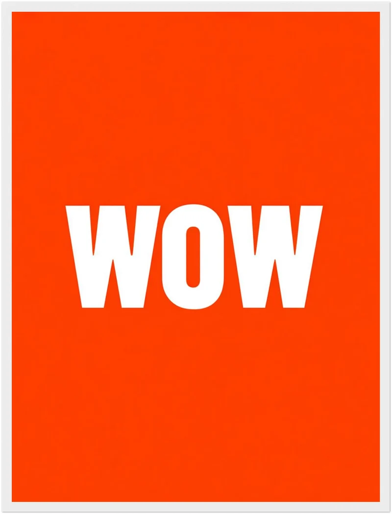 Wow orange Poster