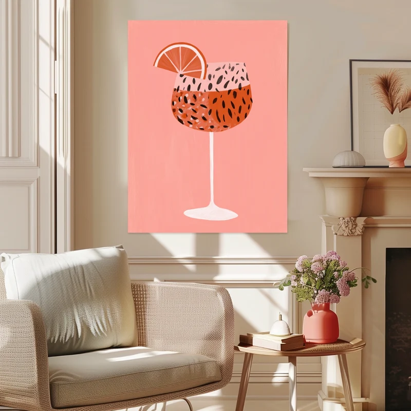 Cocktail mit Grapefruit Leinwandbild