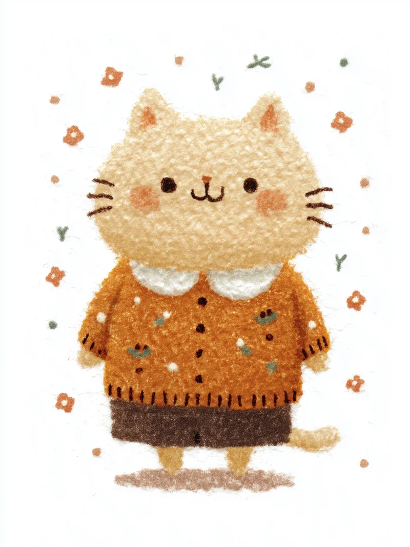 Katze im Pullover Poster