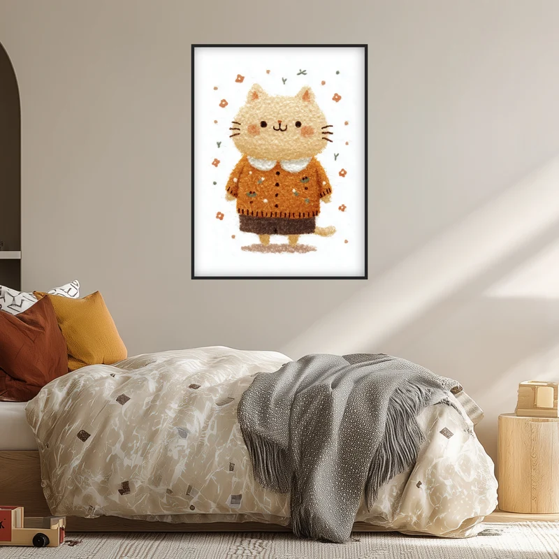 Katze im Pullover Poster