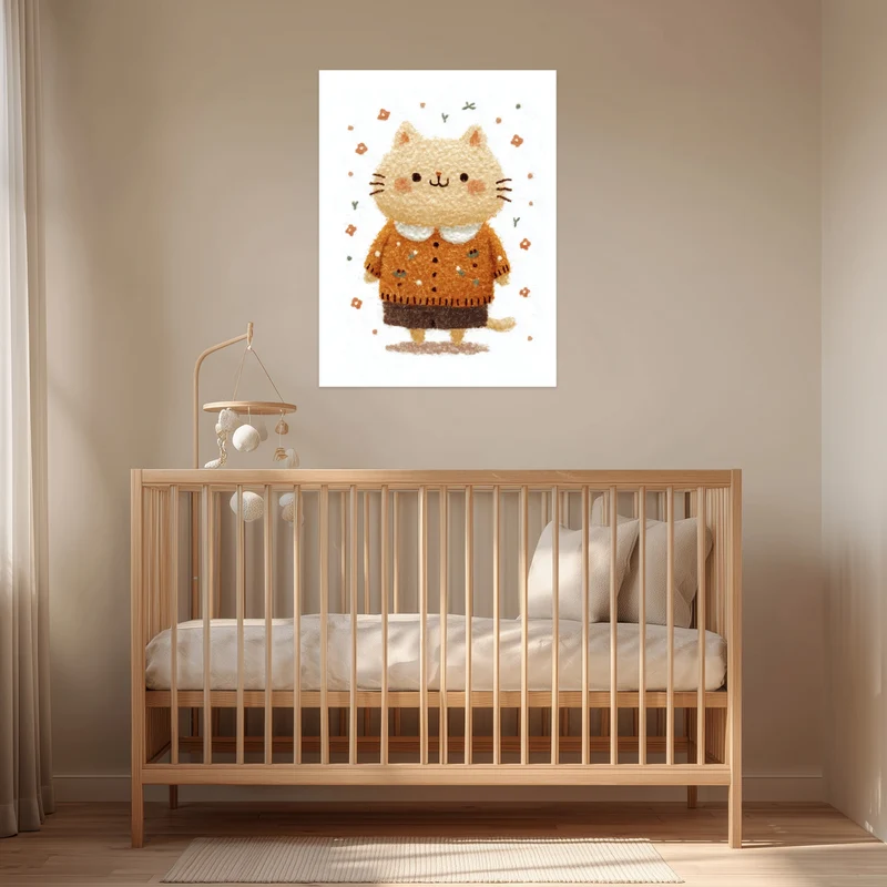 Katze im Pullover Poster