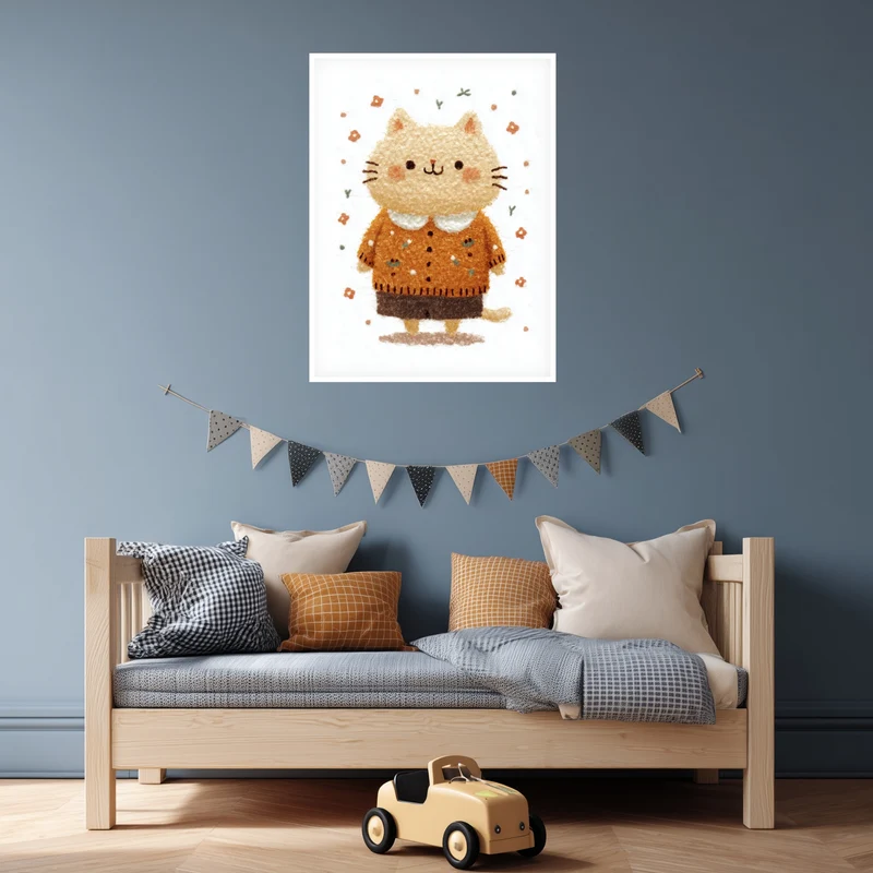 Katze im Pullover Poster