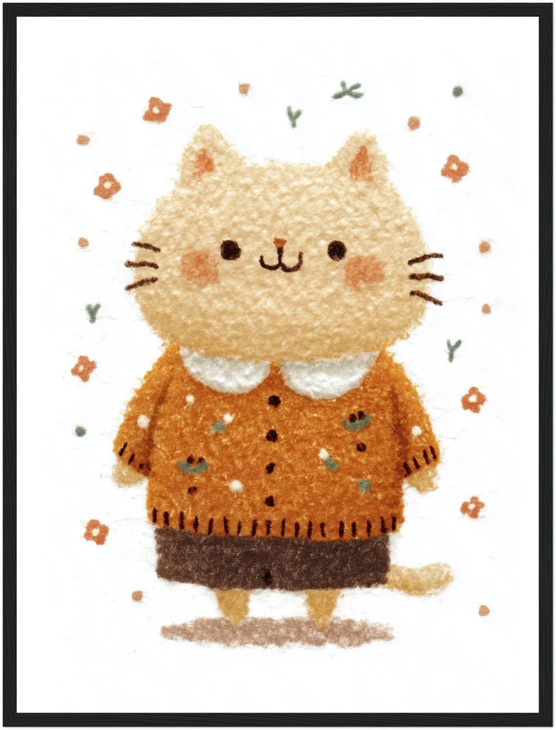 Katze im Pullover Poster
