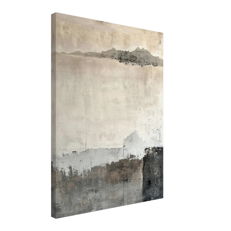 Abstrakte Landschaft grau Leinwandbild