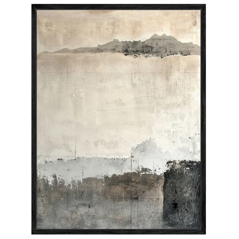 Abstrakte Landschaft grau Leinwandbild