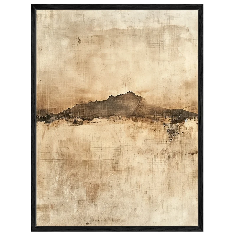 Bergsilhouette in Sepia Leinwandbild