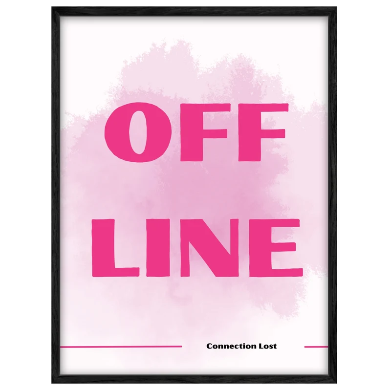 Offline Schriftzug Leinwand