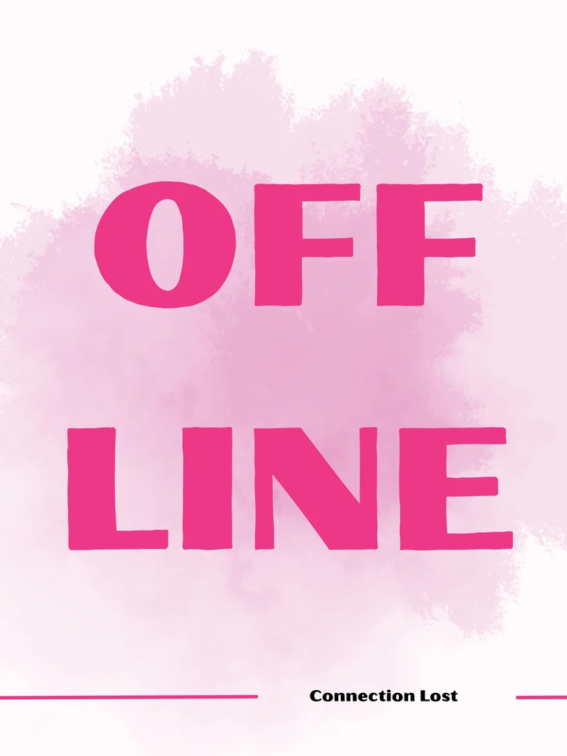 Offline Schriftzug Poster