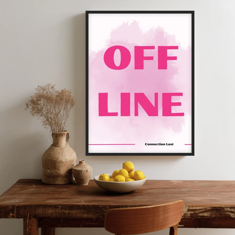 Offline Schriftzug Poster