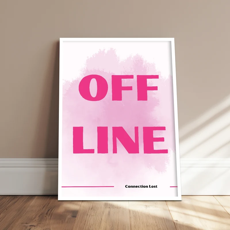 Offline Schriftzug Poster