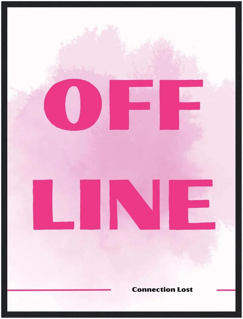 Offline Schriftzug Poster