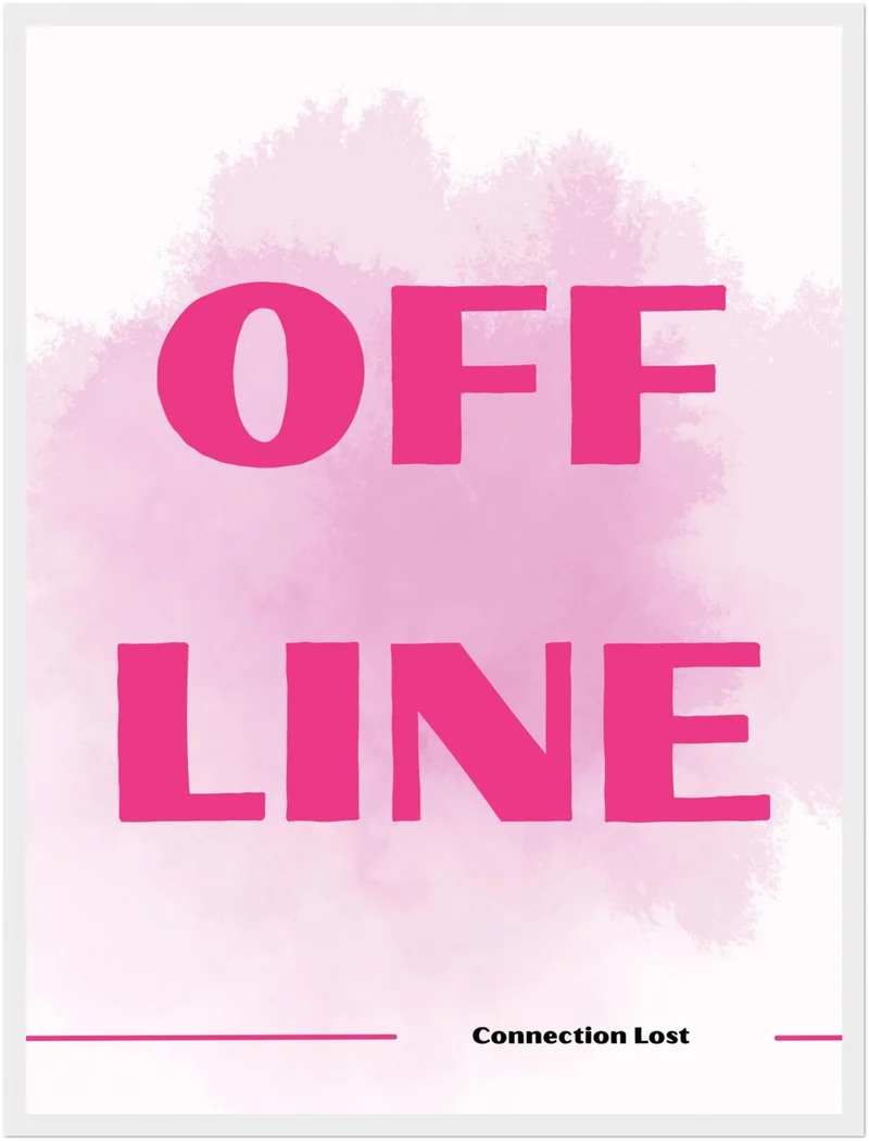 Offline Schriftzug Poster