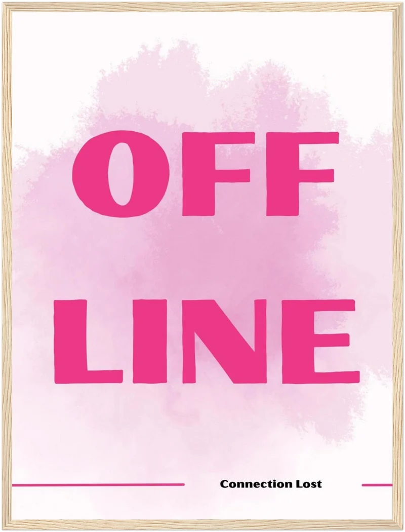 Offline Schriftzug Poster