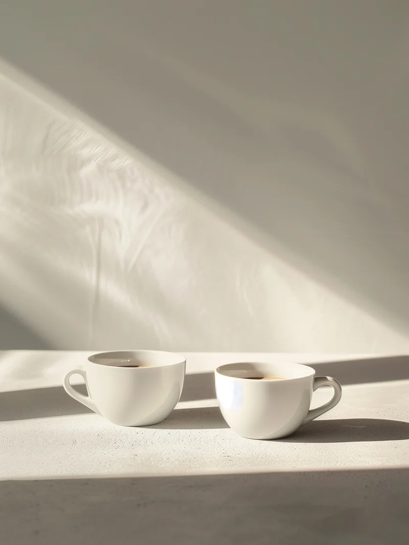 Zwei Kaffeetassen minimalistisch Poster