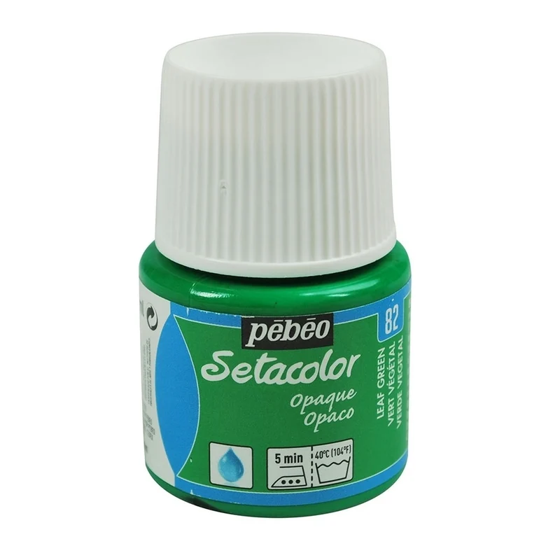 Pebeo - Setacolor Fabric & Textile Paint - Opaque Matt - Leaf Green - 45ml