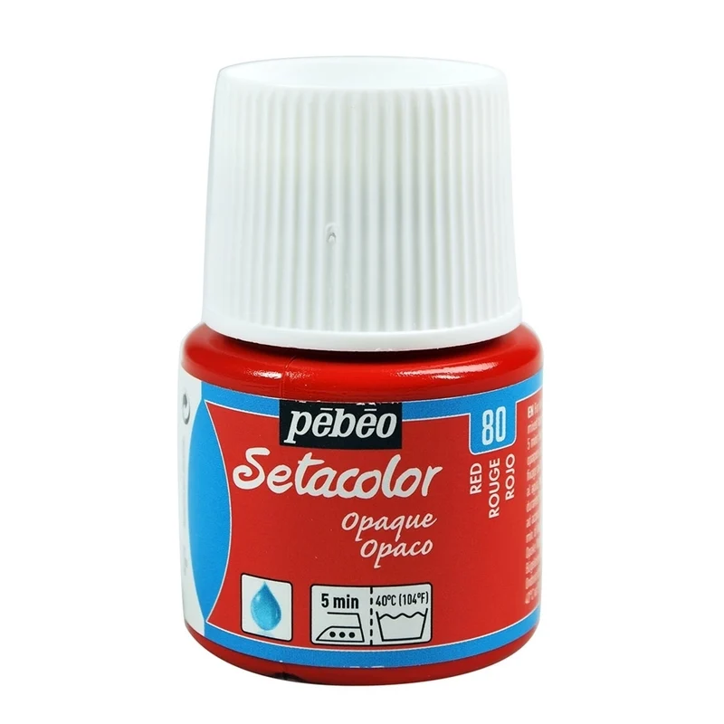 Pebeo - Setacolor Fabric & Textile Paint - Opaque Matt - Red - 45ml
