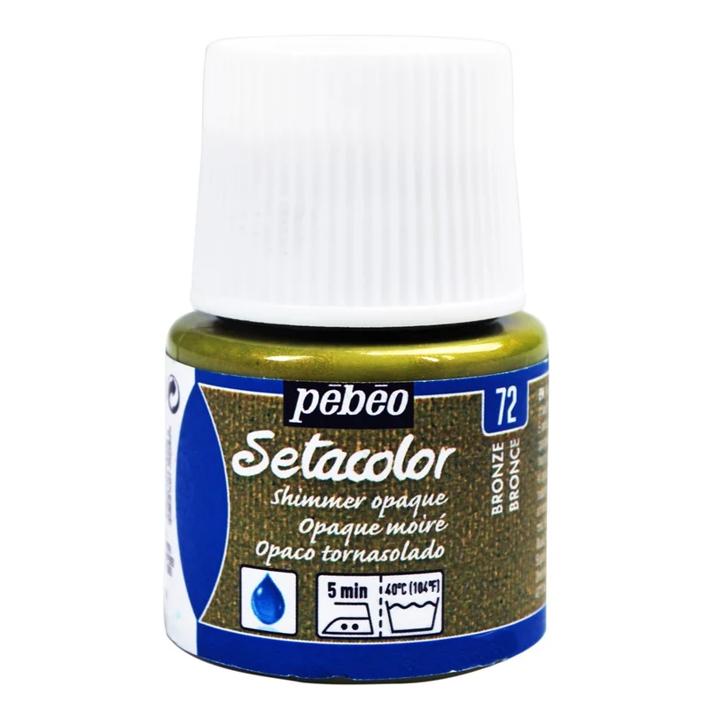 Pebeo - Setacolor Fabric & Textile Paint - Opaque Shimmer - Bronze - 45ml