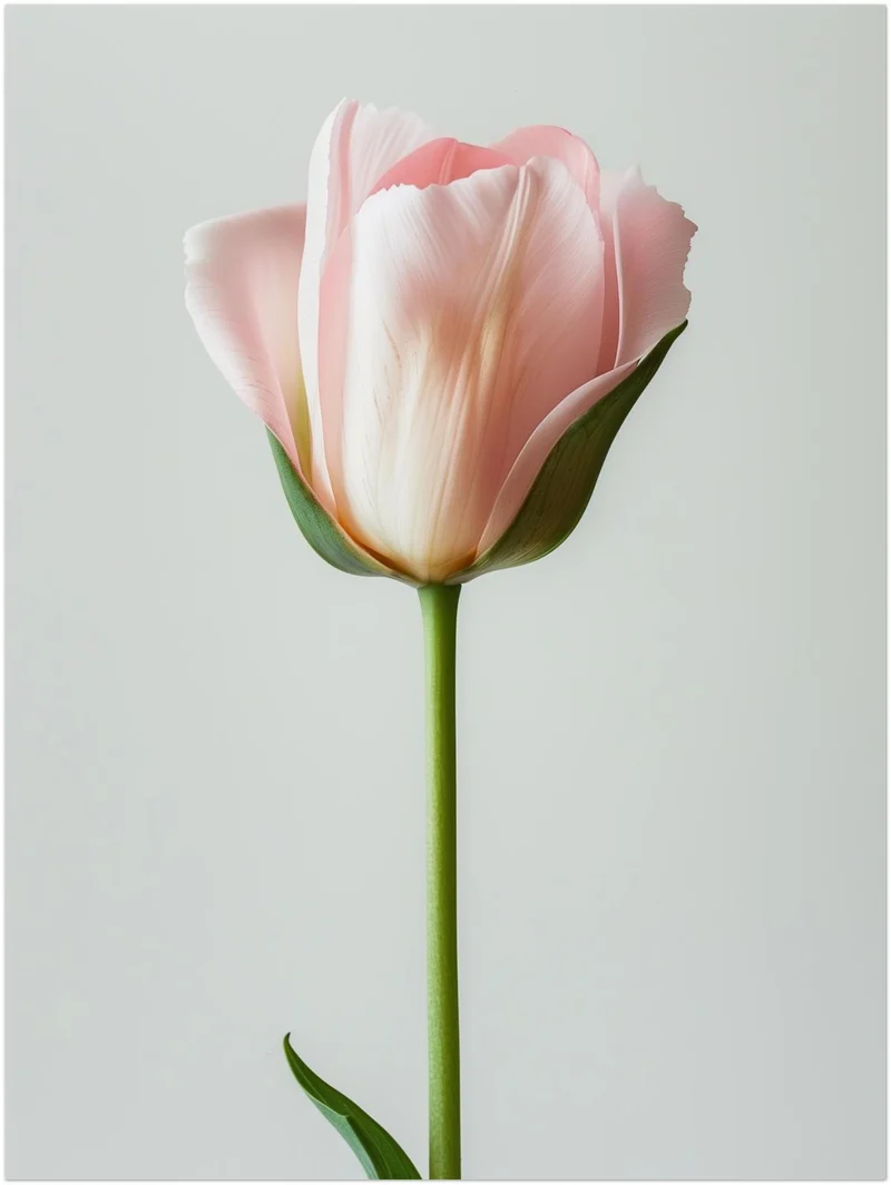 Rosa Tulpe einzeln Leinwand