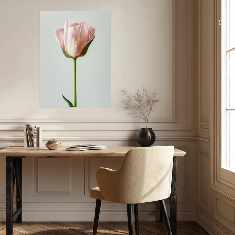 Rosa Tulpe einzeln Leinwand