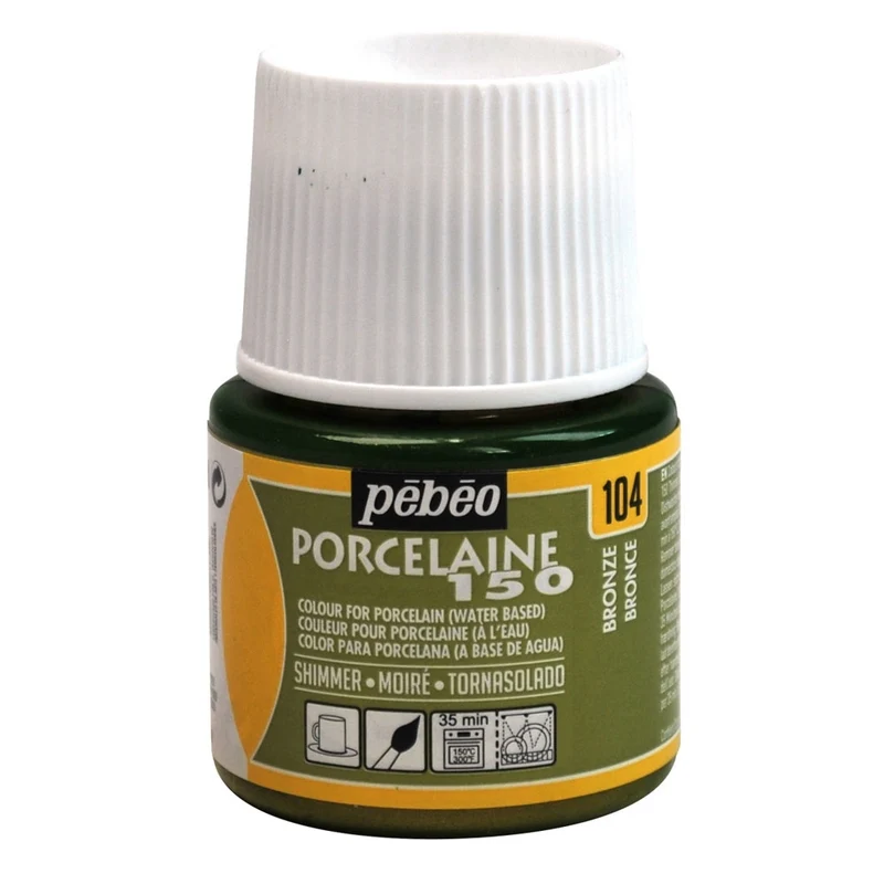 Pebeo - Porcelaine 150 Gloss Paint - Shimmer Bronze - 45ml